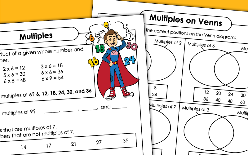 Multiples Worksheets