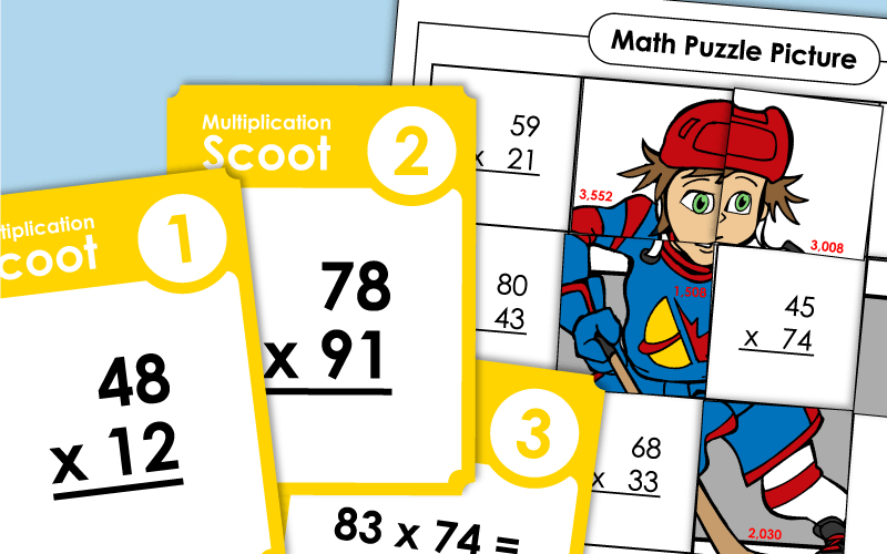 Multiplication 2-Digits Times 2-Digits Worksheets