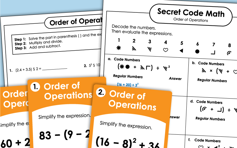 Order of Operations Worksheets