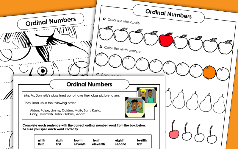 Ordinal Number Worksheets