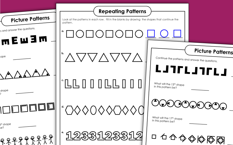 Picture Pattern Worksheets