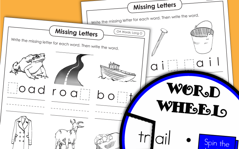 Phonics Worksheets - CVVC Words