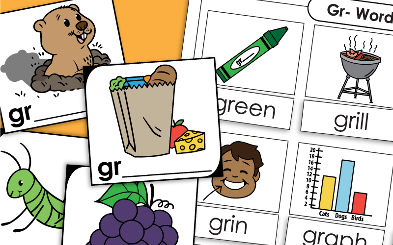 Consonant Blend: GR - Worksheets