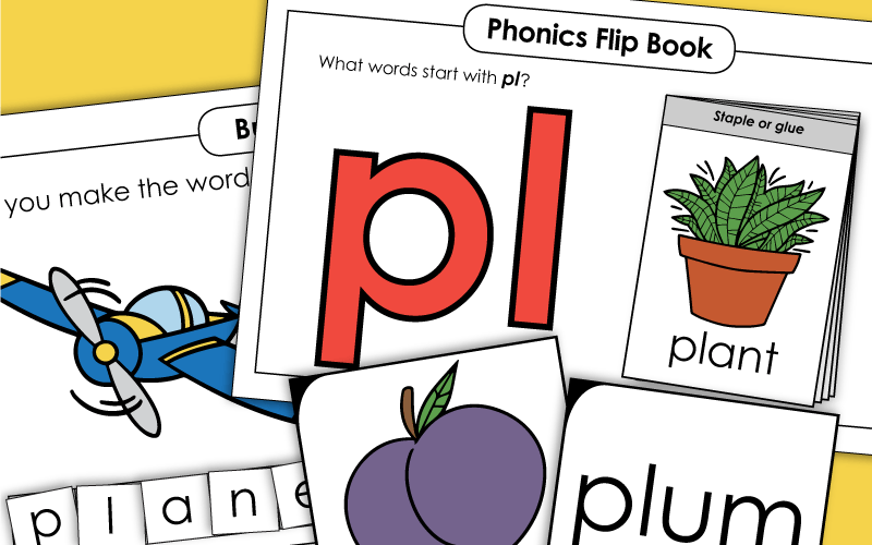 Pl- Consonant Blend Worksheets