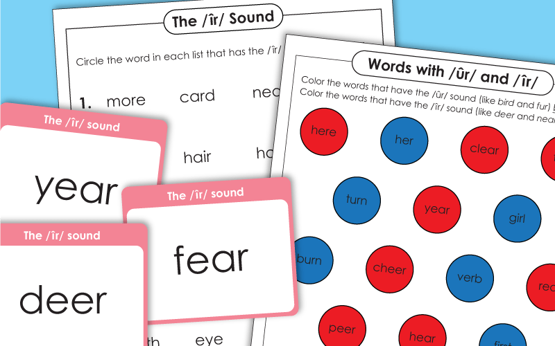 Phonics Worksheets EER Sound