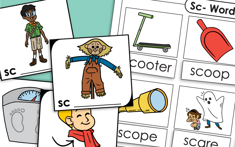 Consonant Blend: SC - Worksheets