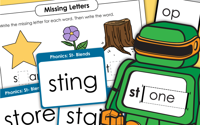 Consonant Blend: ST - Worksheets