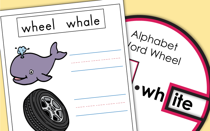 Worksheets:  Wh Phonics Digraph