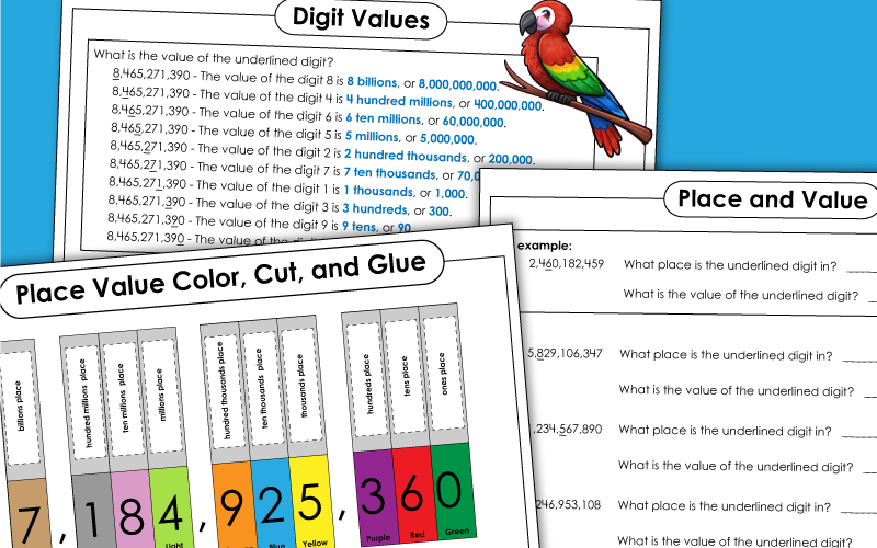 Place Value Worksheets: Billions