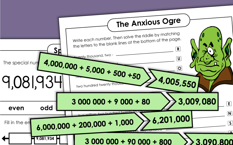 Place Value Worksheets (7 Digits)