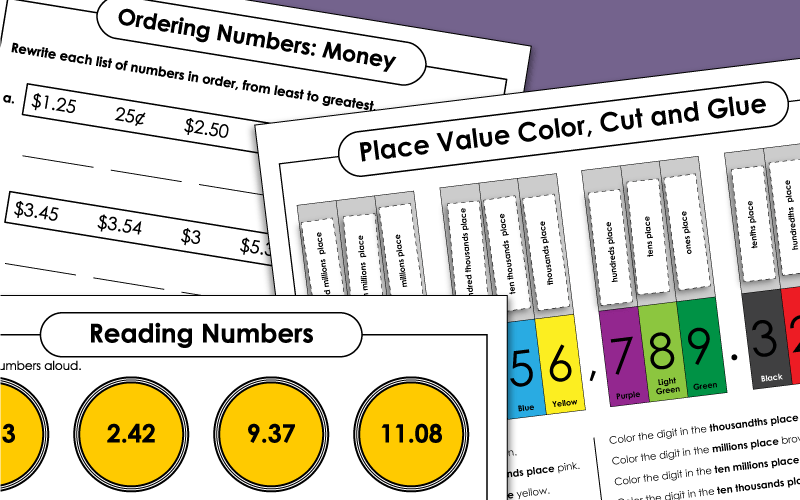 Place Value Worksheets: Decimals (Tenths)