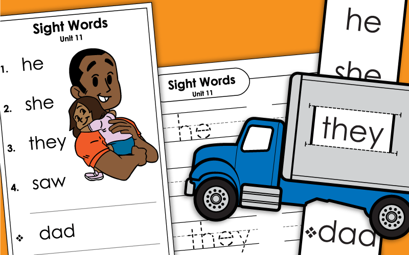 Sight Words Worksheets - Unit 11