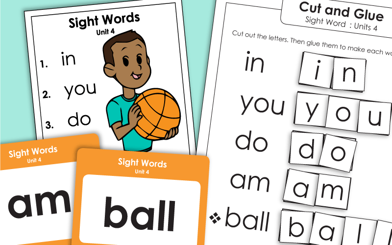 Sight Words Worksheets - Unit 4