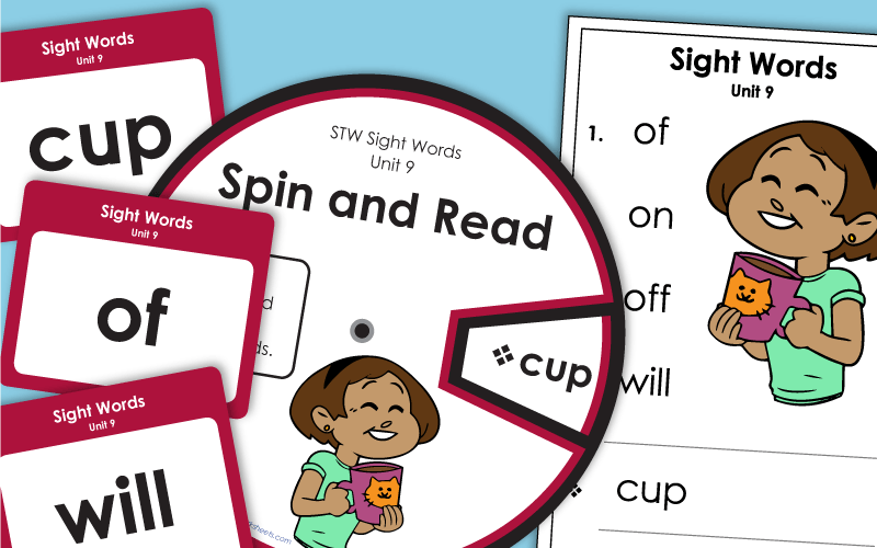 Sight Words Worksheets - Unit 9