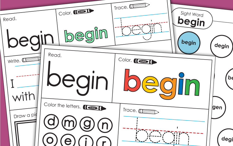 Sight Word: begin