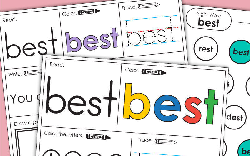 Sight Word Worksheets: Best