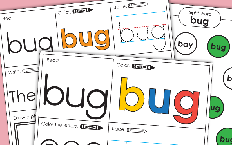 Sight Word Worksheets: Bug