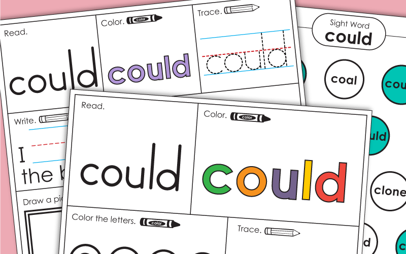 Sight Word Worksheets: Could