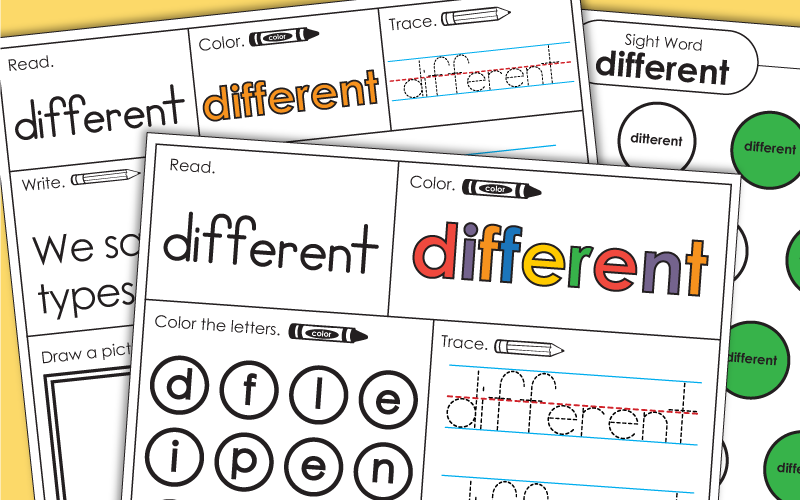 Sight Word: different