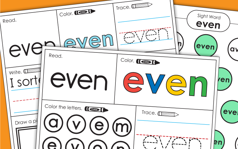 Sight Word: even