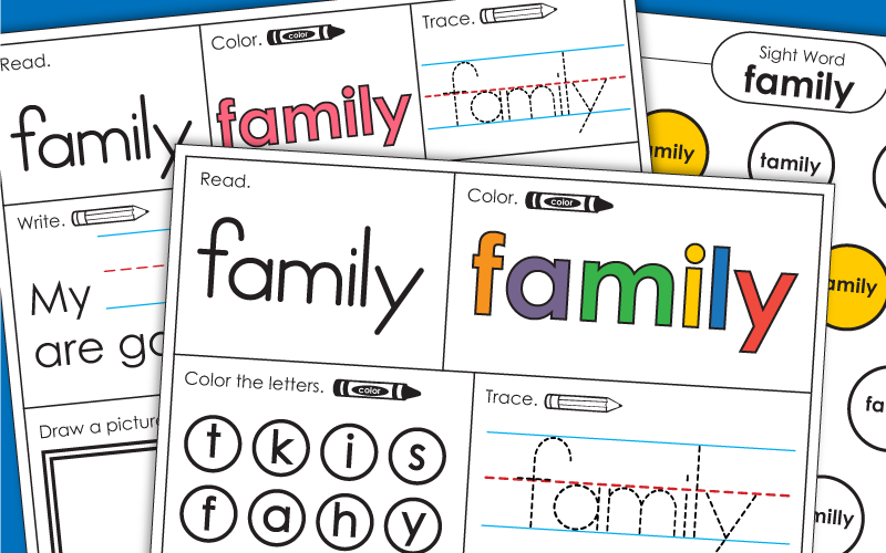 Sight Word: family