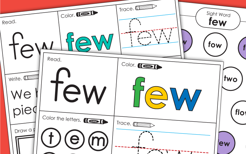 Sight Word: few