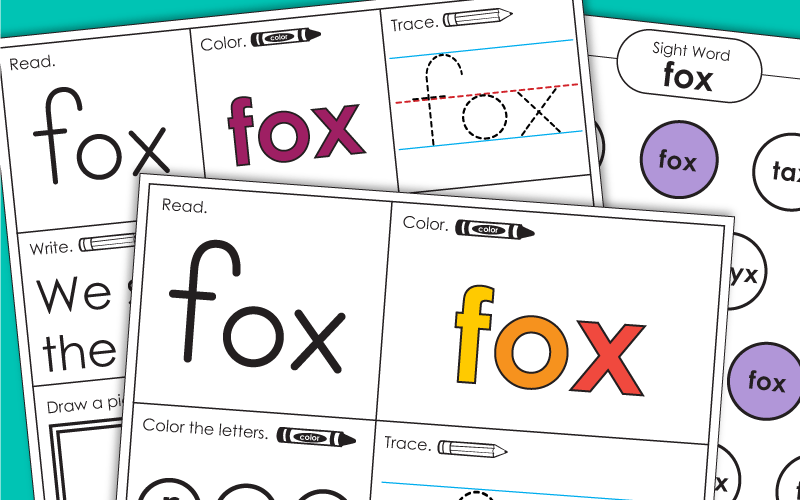 Sight Word Worksheets: Fox