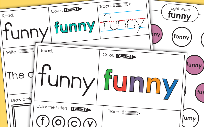 Sight Word Worksheets: Funny