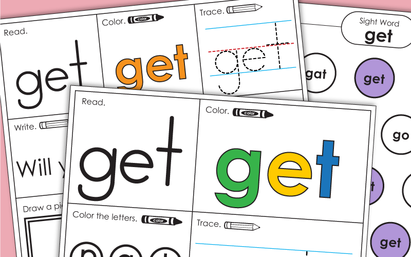 Sight Word Worksheets: Get