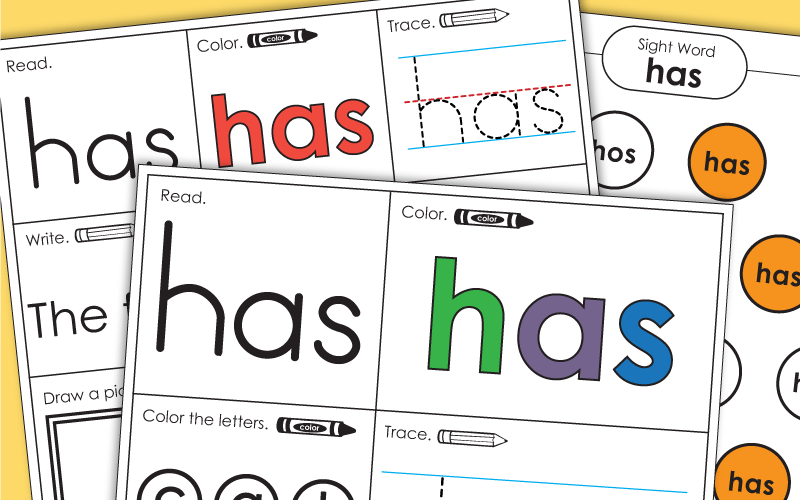 Sight Word Worksheets: Has