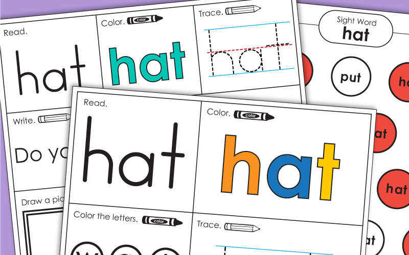 Sight Word Worksheets: Hat