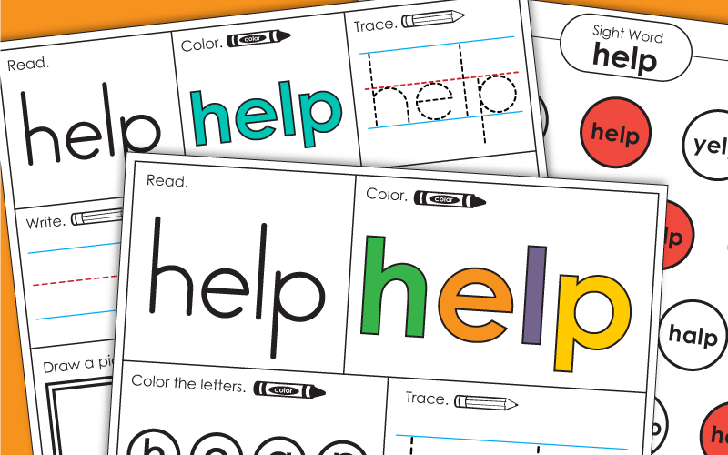 Sight Word Worksheets: Help