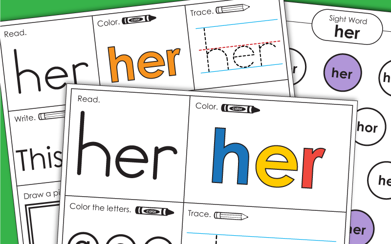 Sight Word Worksheets: Her