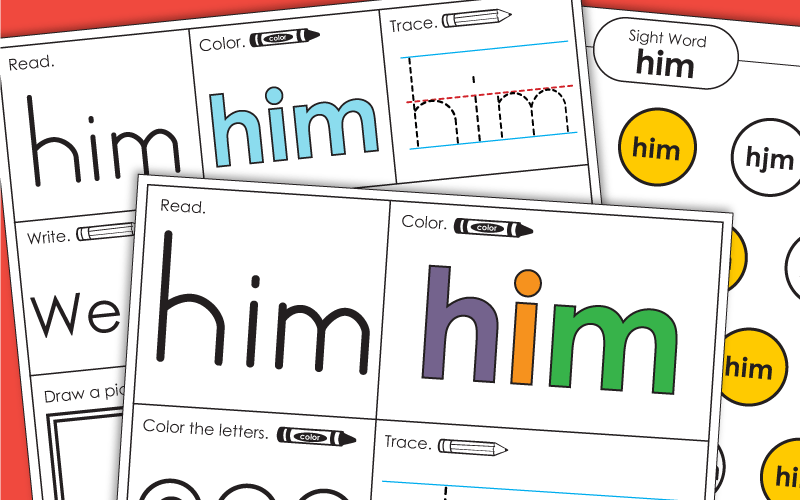 Sight Word Worksheets: Him