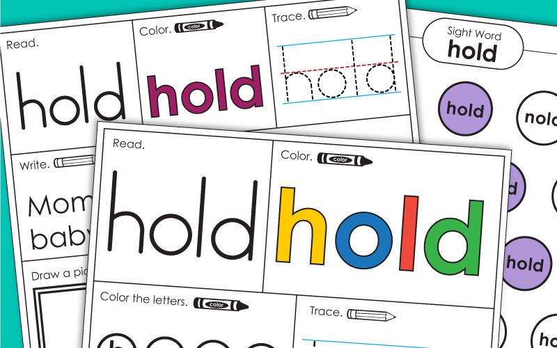 Sight Word Worksheets: Hold