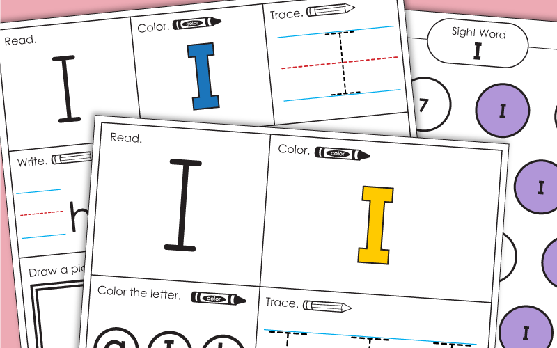 Sight Word Worksheets: I