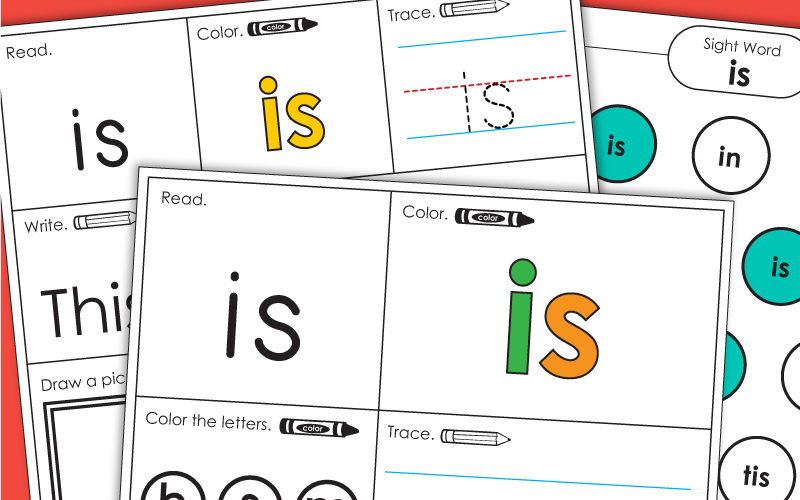 Sight Word Worksheets: Is