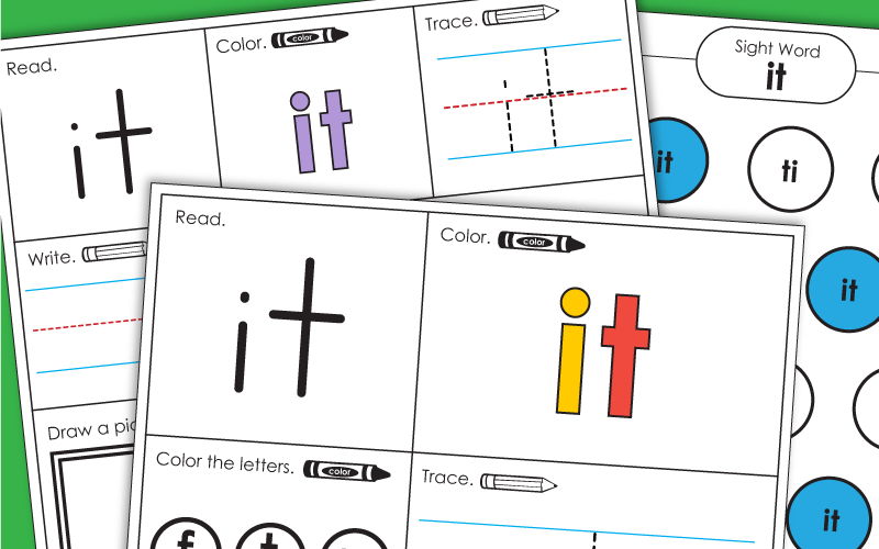 Sight Word Worksheets: It