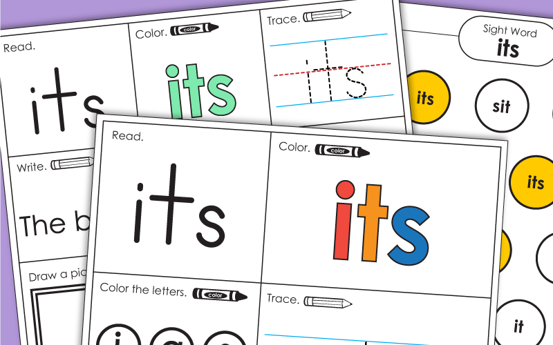 Sight Word Worksheets: Its