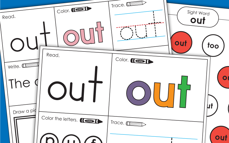 Sight Word Worksheets: Out