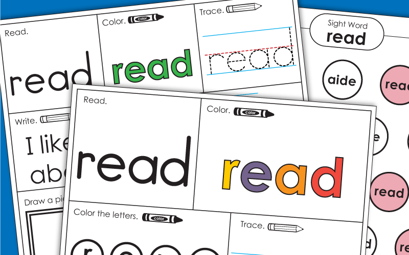 Sight Word Worksheets: Read