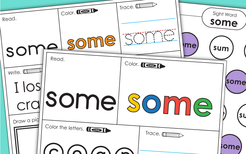 Sight Word Worksheets: Some