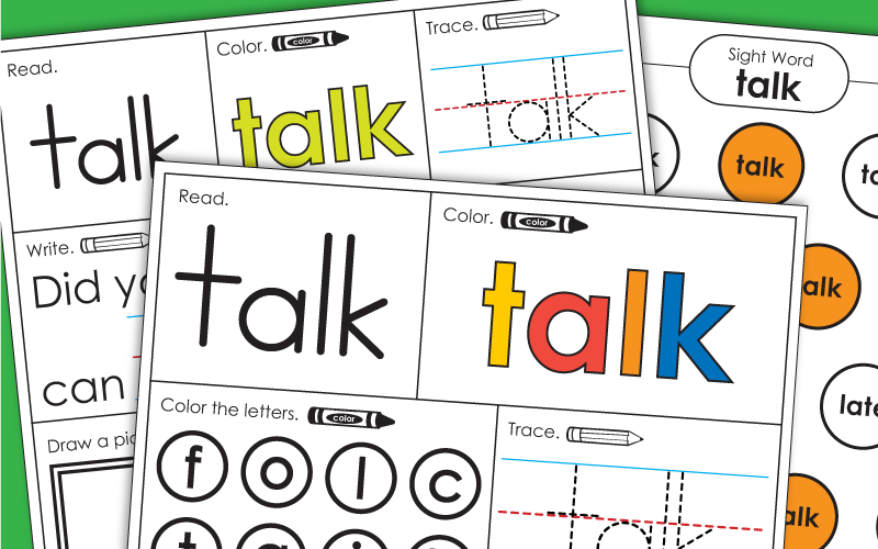 Sight Word: talk