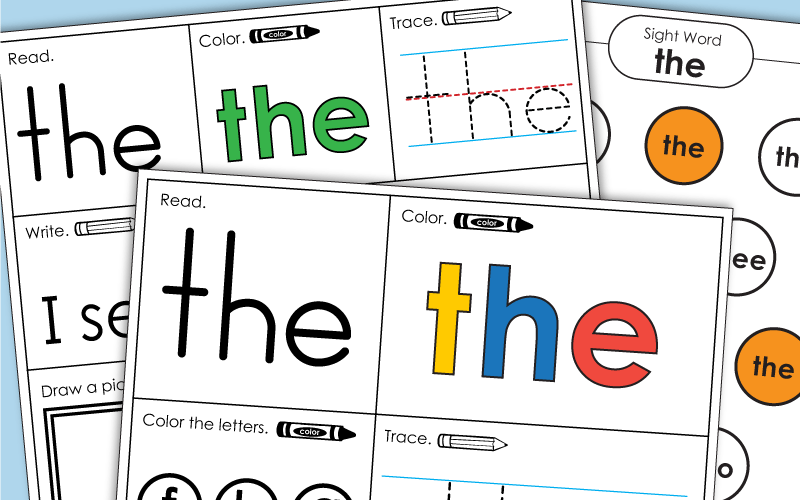 Sight Word Worksheets: The