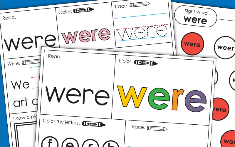 Sight Word Worksheets: Were