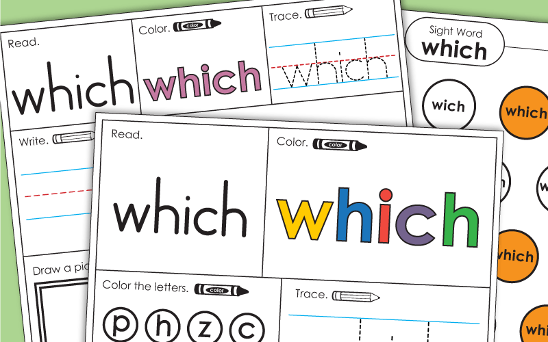 Sight Word Worksheets: Which