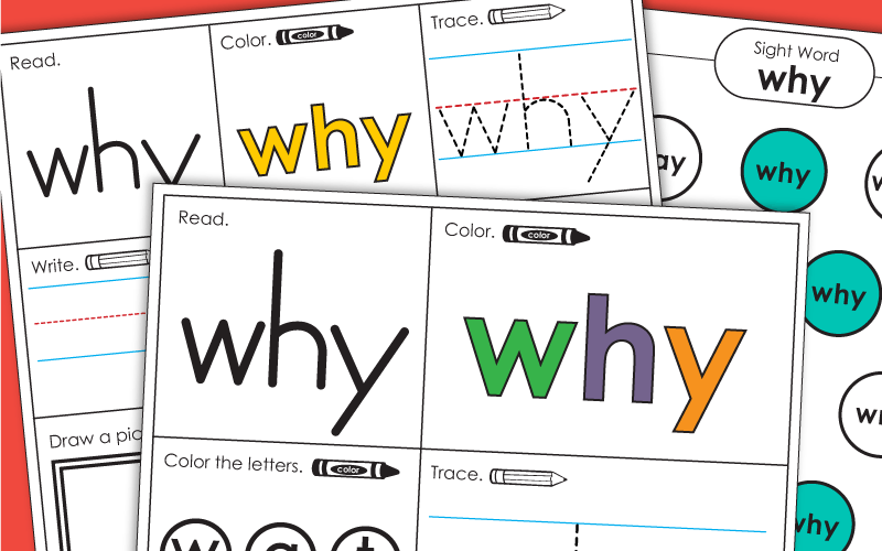 Sight Word Worksheets: Why