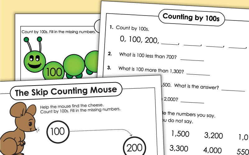 Skip Counting by 100s Worksheets