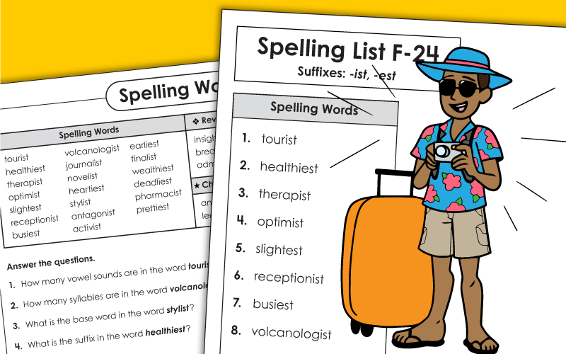 6th Grade Spelling Printable