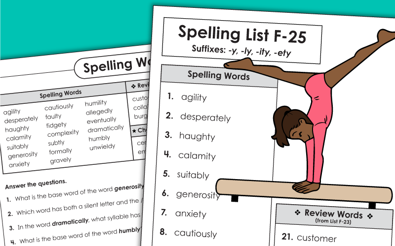 Sixth Grade Spelling Printable